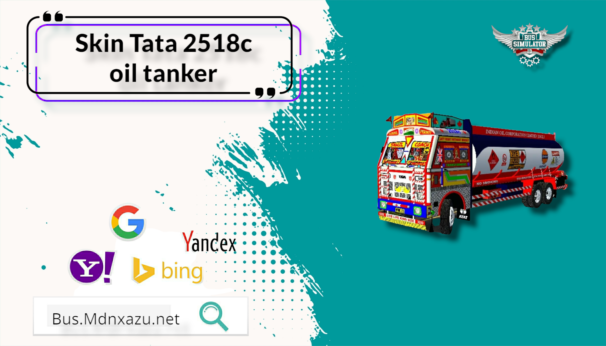 Download Livery Mod Tata 2518c oil tanker