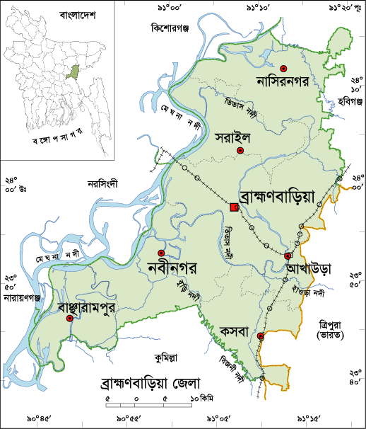brahmanbaria map