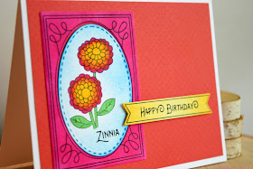 Floral Birthday Card by Jess Crafts for Newton's Nook Designs