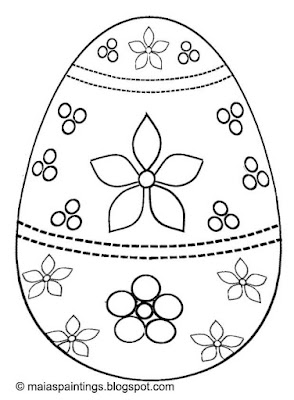 Easter egg-coloring page-painting model