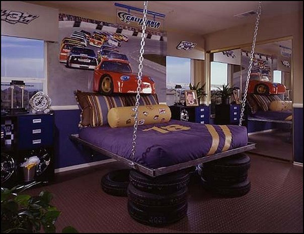 wall decor cool ideas Cool Cars Bedroom Ideas | 604 x 465