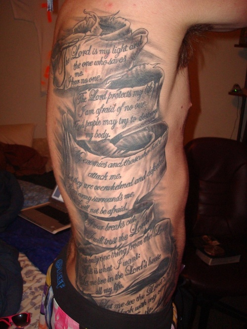 The beautiful scripture tattoos can really enhance your charisma as these
