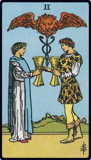 The 2 of Cups - Tarot Card from the Rider-Waite Deck