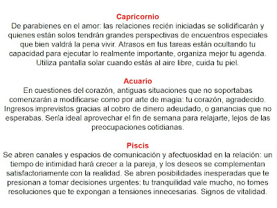 horoscopo de hoy