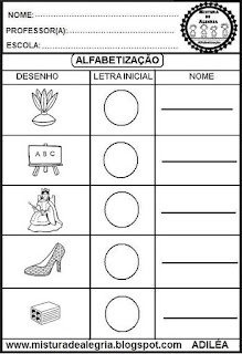 Atividades educativas para alfabetização,consciência fonológica