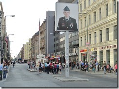 Check Point Charlie with U.S. soldier