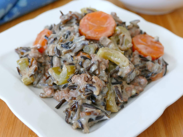 This old school comfort food casserole is hearty, delicious and just like Grandma used to make! It's full of vegetables like onions, carrots and celery and is packed with protein from the ground beef and wild rice. This is a family favorite and perfect for any winter meal.