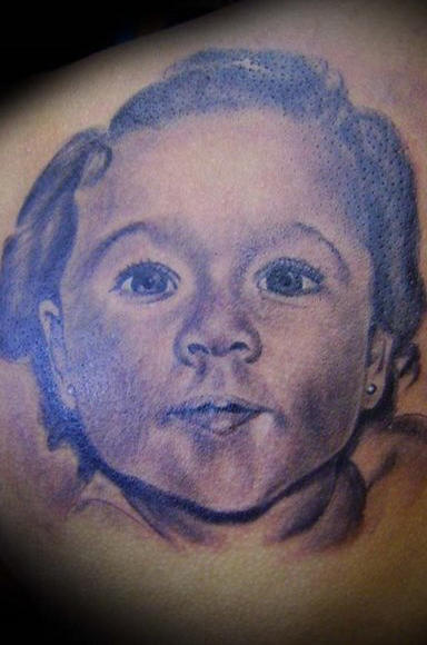 Adorable kid tattoo design.