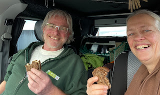 boterhammetje eten in de camper lunch