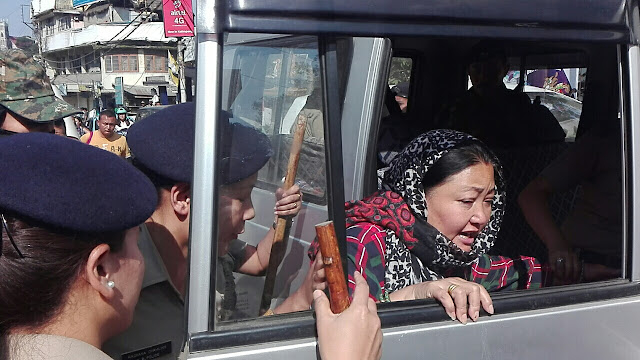 GJM Woman leader arrested for creating tension during indefinite strike in Darjeeling
