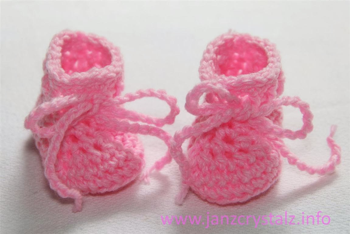Crochet Newborn Baby Booties ~ JanzCrystalz Handcrafts