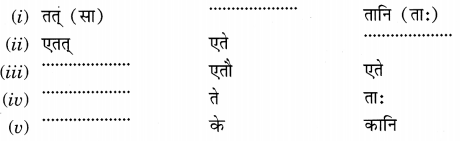 Solutions Class 6 संस्कृत Chapter-3 (शब्द परिचयः 3)