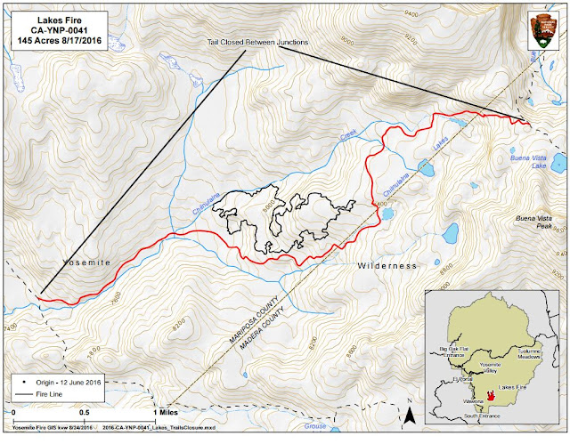 Yosemite Fire Update #4 – September 9, 2016 Lakes Fire  