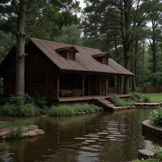 rainwater gathers around the property