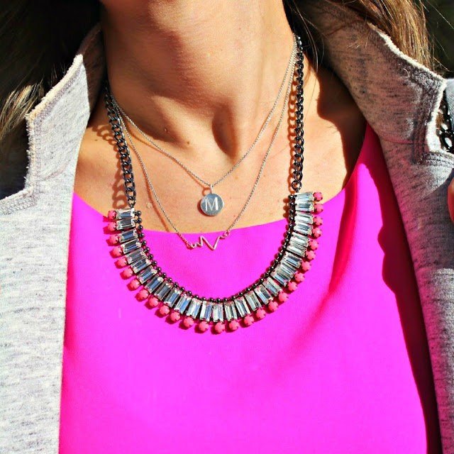 perry street pink necklace