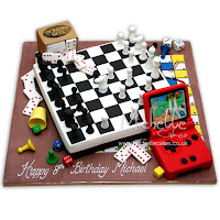 Chess and Game Boy Cake