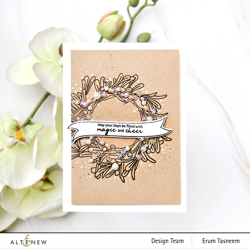 Altenew Mistletoe Wreath Stamp Set | Erum Tasneem \ @pr0digy0