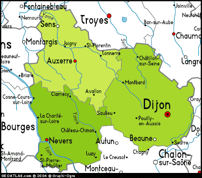 Borgogne Geography Region Map