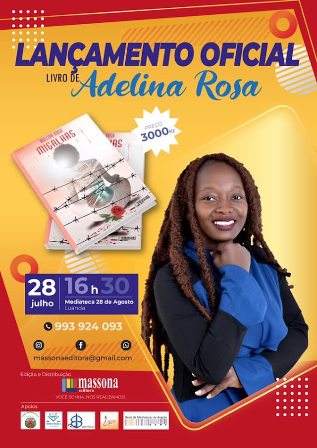 Adelina Rosa lançará seu livro "Migalhas" dia 28 de Agosto