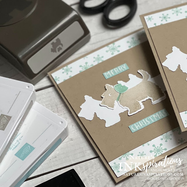 Simple Stamping with Christmas Scotties (angle) | Nature's INKspirations by Angie McKenzie