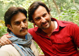 Saif Ali Khan and Jimmy Shergill on set of upcoming film 'Bullett Raja'