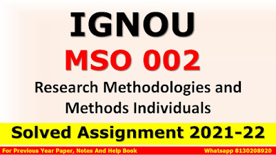 MSO 002 Solved Assignment 2021-22