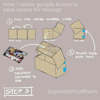 How To Resize Gundam Box to Save Space Storage by gundamyatham