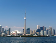 Toronto Downtown Skyline as seen from the Toronto Islands, which lie just to . (toronto island hanlans point )