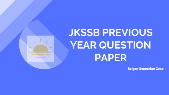 jkssb previous year question paper pdf