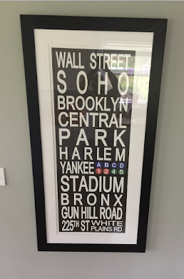 Customized Framed NY Subway Sign Print for Home Decor