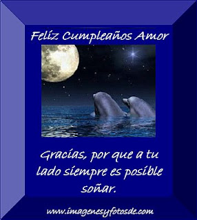 Tarjeta de Cumpleaños Romantica con Delfines