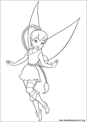 Desenhos para Colorir da Sininho – Imagens para Imprimir da Tinker Bell