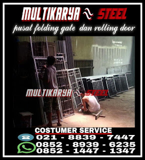 Gambar Multikaryasteel pusat penjualan pintu harmonika harga permeter persegi2 murah terkirim dan terpasang, melayani pesanan untuk supplier, distributor, kontraktor maupun individu pintu Harmonika folding gate tanpa daun dengan harga bahan pabrik yang relatif murah untuk wilayah tangerang serpong karawaci bintaro bsd pik jakarta cengakareng kebonjeruk cikupa balaraja dan wilayah jabodetabek lainnya