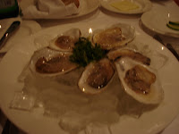 Corduroy First Course: Oysters on the Half Shell with Seaweed Salad