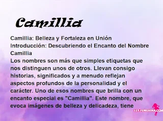 significado del nombre Camillia