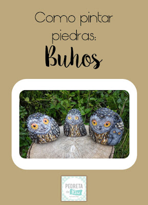 COMO PINTAR PIEDRAS CON BUHOS PASO A PASO