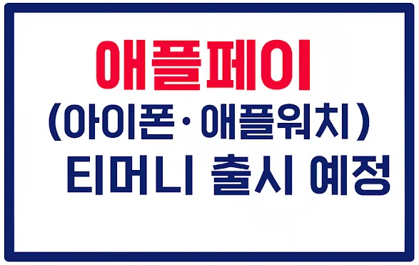 애플페이(아이폰·애플워치) 티머니 출시 예정