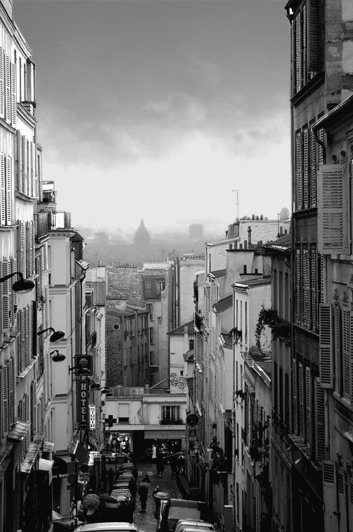 black and white pictures of paris. But probably Paris.