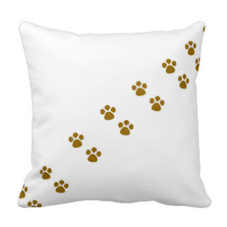 Animal paw throw pillow