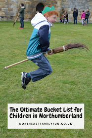 The Ultimate Bucket List for Children in Northumberland #bucketlist #Northumberland #UKBucketlist #BroomstickTraining #HarryPotter #AlnwickCastle