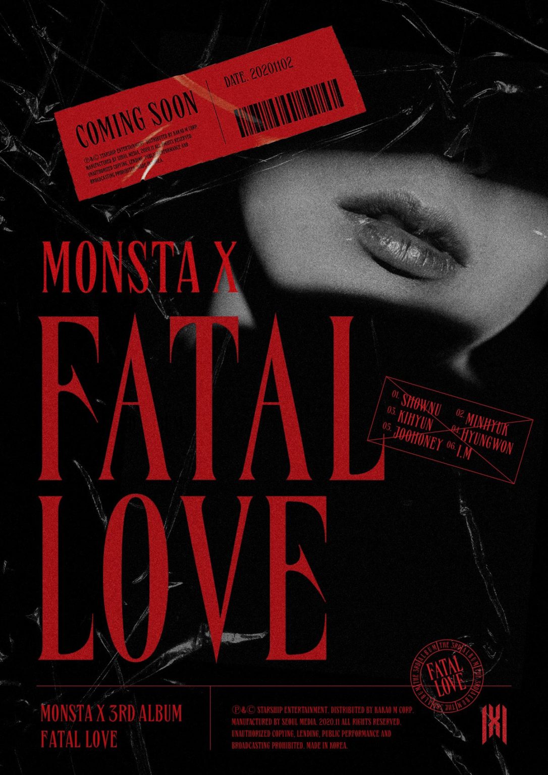 MONSTA X will Comeback With Full Album 'Fatal Love'