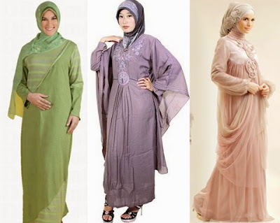 Model Baju Gamis Muslim Bahan Sifon Modern Terbaru