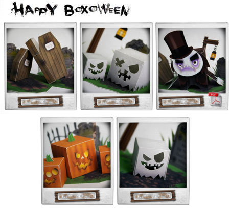 Happy Boxoween Paper Toys