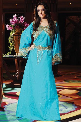 Blue and Gold Bridal Jalabiya