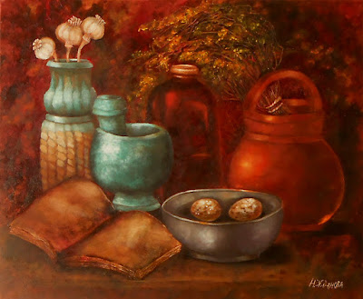 Egg paintings still life oil on canvas paintings witch art for kitchen in shop on Etsy http://artbuyonline.etsy.com