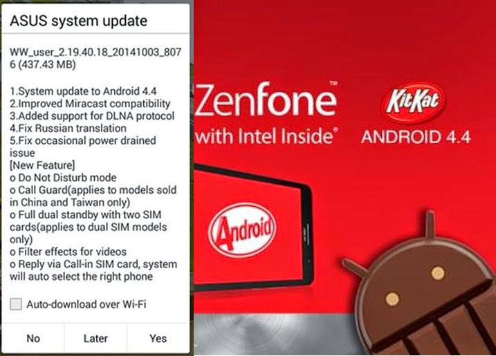 Masalah Setelah Update Asus Zenfone 5 dan 6 ke Versi Kitkat 4.4.2