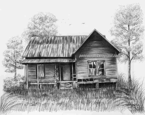 House Drawing Pencil Colour