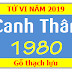 Tử Vi Tuổi Canh Thân 1980 Năm 2019 Nam Mạng - Nữ Mạng