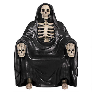 Halloween Seat of Death Grim Reaper Throne Arm Chair By Design Toscano