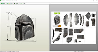 Kuri Paper - Helmet The Mandalorian papercraft